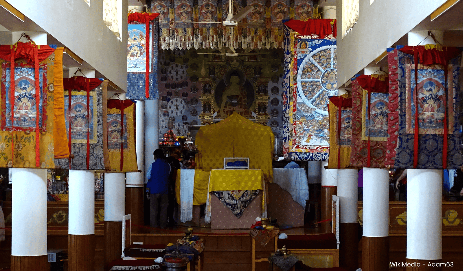 Ceremonial seat of the Dalai Lama at Namgyal Monastery