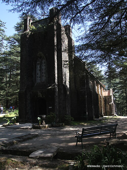 Gothic architecture of St. John in the Wilderness Church at Forsyth Ganj